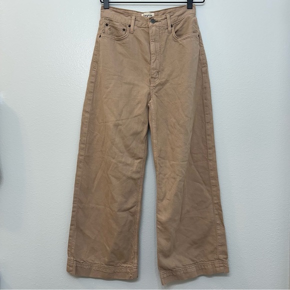 Etica Denim - Etica Devon Wide Leg Crop Jeans Khaki Size 26
